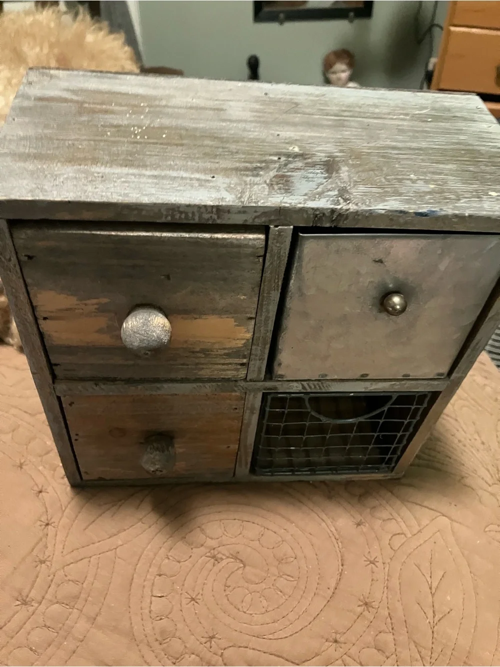 Desk Top Organizer With a Rustic Design